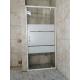 White Painted Profile Pivot Door Shower Enclosures 90X190cm