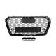 Exterior Accessories Black Car Grille Replacement with 125*25*54 cm Compatibility