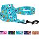 Floral Dog Harness Leash Nylon Pattern Flower Print Adjustable Long Lifespan