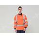 Double Stitching Safety Work Clothes High Visable Orange Jacket Bib Pants Suit