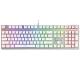 White Color RGB Backlit Gaming Keyboard 433 x 135 x 37.7 mm With Anti - Slip Rubber Feet