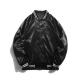 Black Le Fan Baseball Varsity Jackets 95% Polyester Fashion Brand Casual Lapel Jacket