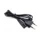 European 2 Pin Laptop Computer Power Cord 1.8m Length PVC Jacket Pure Copper