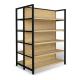 Customized Color Wood Gondola Shelving Metal Heavy Duty For Retail Store