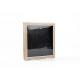 Flat Pack Decorative Cardboard Gift Boxes Brown Bookend CDR With PVC Windows