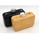 Simple Design Ladies Makeup Wooden Clutch Bag Yellow Color For Vacation