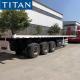 TITAN tri axle 20/40ft commercial flatbed semi trailer manufacturers