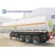 Colored Cargo Tractor Oil Tank Trailer 3 Axle With Gravity Discharge