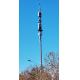 Simple Installation Single Tube Communication Tower With Antenna Support