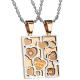 New Fashion Tagor Jewelry 316L Stainless Steel Couple Pendant Necklace TYGN002
