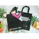 Two Color Silk Screen Non Woven Tote Bags For Supermarket / Outdoor