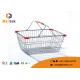Supermarket Boutique Metal Wire Baskets / Cosmetics Store Grocery Basket