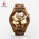 Luxury brand natural zebral wood watch custom logo Japan movt quartz watch wood wrist watch for men