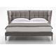 Gray Faux Leather Single Bed Frame