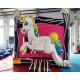 0.55mm Tarpaulin Unicorn Bouncy Castle Jumping Bouncer