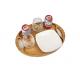 Oval Shape High Quality Bamboo wood serving tray with handles bamboo serving tray