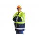 2 Tone Reflective Winter Work Jackets 300D Oxford Mens Winter Safety Jackets 