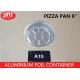 A010 Aluminum Foil Container 8'' Pizza Pan Round Dish 21cm x 21cm x 4cm 930ml