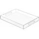 Clear Serving Tray Spill Proof- Acrylic Decorative Tray Organiser For Ottoman Coffee Table Countertop With Handles