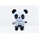 30 cm soft short pile dressed up rock star panda kids plush toy