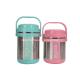 Eco friendly insulated vacuum food flask thermos 1.9L blue color wide mouth students lunch thermal food container