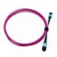 MPO OM4 12-Fiber Jumper MM Fiber Optic Patch Cord Aqua / Violet
