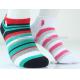Colorful fashion striped design knitted cotton low cut dress socks for women