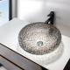 Chromed Decorative Bathroom Sink Bowls Ball Shape Round Silver Glass Vessel Sink