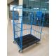 Four Wheel Steel Roll Container Folding Box Roll Cage Wire Container