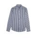 Stand Collar Polyester Cotton Slim Formal Long Sleeve Shirts With Stripes For Men