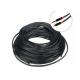 Black PET Braided Cable Sheath , Electric Wire Protection Tube Customized Size