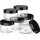 Plastic Pot Jars Round Clear Leak Proof Plastic Container Jars with Lid for Travel Storage, Eye Shadow, Nails, Paint