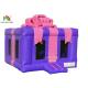 Customized Pink 4X4m Inflatable Gift Box Blow Up Jumping Castle For Party