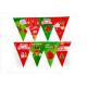 Christmas Pennant String Flags Heat Tranfer Printing UV Protection OEM Offered