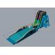 38m Long Green PVC Customized Sky Flying Giant Inflatable Water Slides For Event