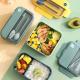 1L 2L 3L Rectangle PP Eco Friendly Bento Box Airtight Lunch Box Safe For Microwave
