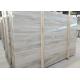 White Wood Vein Marble Natural Stone Slabs For Wall Cover / Flooring Decor