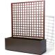 Modern Design Flowerpot Corten Steel Trough Planter With Trellis