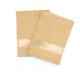 Retail Sale 20*30*5CM Plastic Stand Up Brown Zipper Kraft Paper Bag With Window