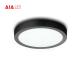 Modern office home surface mounted black round 24W LED panel light