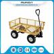 Four Wheels Garden Mesh Cart SGS , Metal Garden Cart Wagon 1000lbs Load Capacity