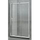 Big Copper Wheels Sliding Glass Shower Doors With One Fixed Glass EN14428 Certification