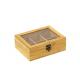 Heat Resistant Bamboo Storage Chest With Lock , Wooden Box To Hold Tea Bags