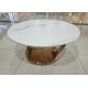 High Temperature Baking 55cm Stainless Steel Marble Coffee Table