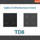 Plastic Cover Wireless Wall Switch 2 / 3 / 4 / 6 Push Button Tuya Zigbee 3.0