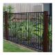 1.8x2.4m 6x8ft Heat Treated Wrought Iron Fence Panel with Black Tubular Metal Pickets