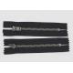 Black Nickel Teeth Oxidized Fire Retardant Zippers For Clothing / Luggage