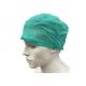 Non Woven Disposable Bouffant Surgical Caps Blue Green For Laboratory