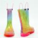 Acid Resistant 28EU Kids Light Up Rain Boots With Heel Glow