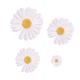 Customized Embroidery Cloth Stick Cartoon Daisy Iron On Patches Merrow Border